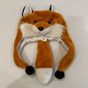 Fox Design Kids Hat - Orange and White